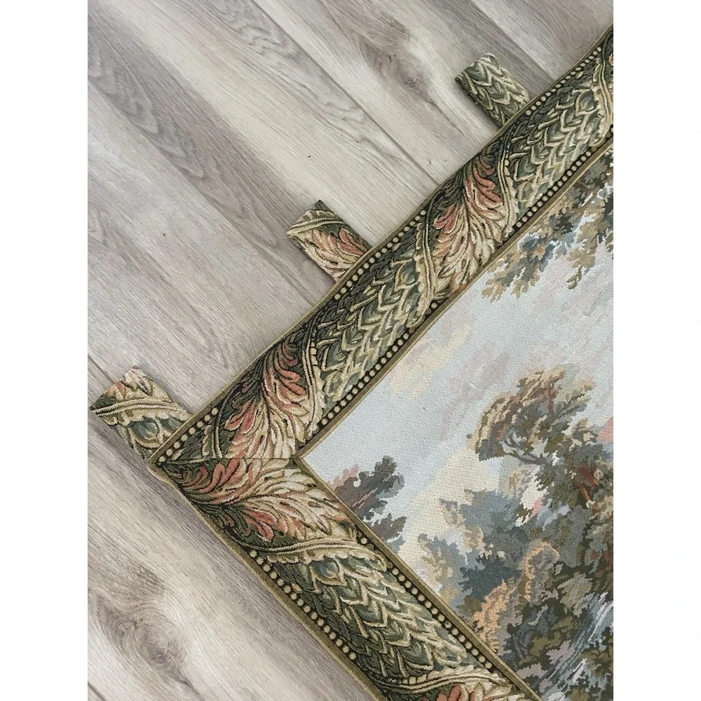 Vintage Woven French Tapestry Medeival‎ Pictorial Romantic Home Tapestry 3x4 ft
